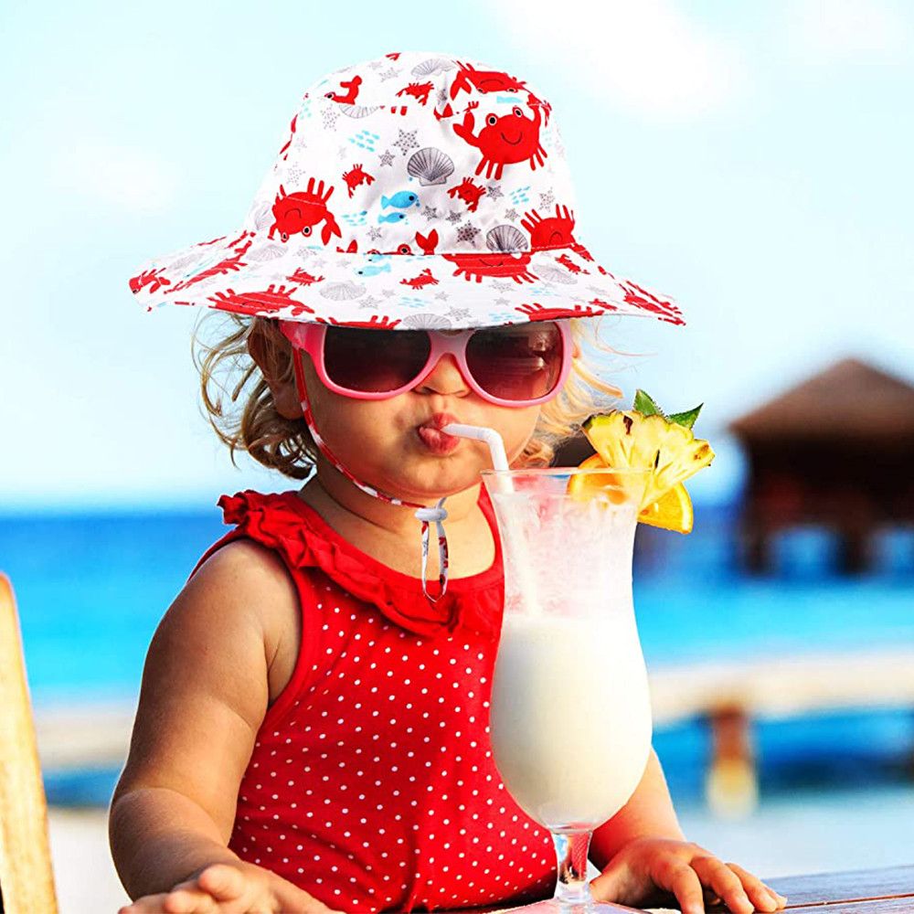 หมวกว่ายน้ำสำหรับเด็กชายและเด็ - Sun Hat Wide Brim บทวิจารณ์และราคา