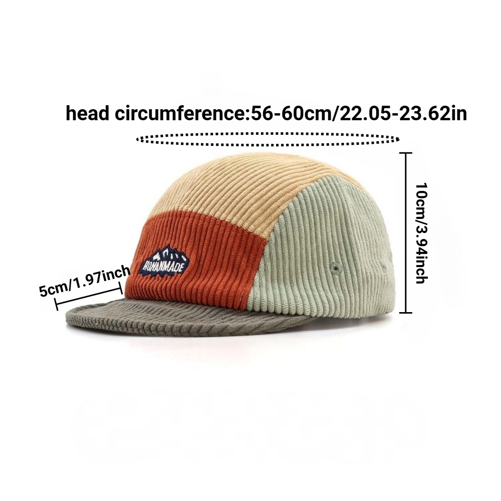 หมวกแก๊ป 5 แผง ปีกสั้น ผ้าคอร์ - Corduroy Cap 5 Panel บทวิจารณ์และราคา