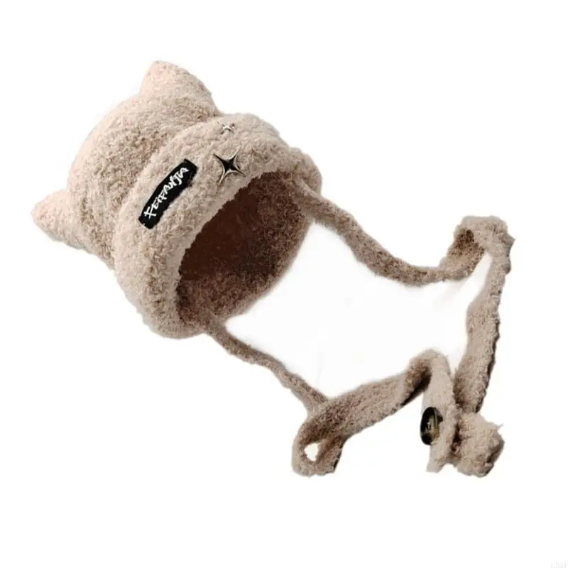 L93F หมวกคลุมหูถักแฮนด์เมดสำหร - Winter Trapper Hat บทวิจารณ์และราคา