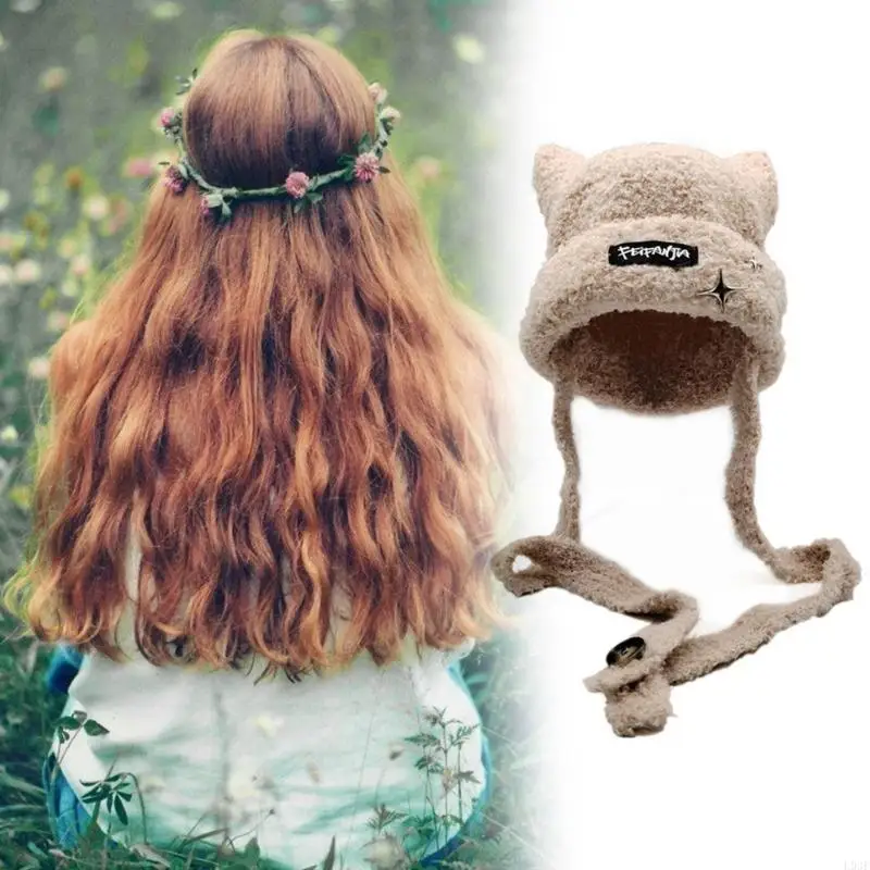 L93F หมวกคลุมหูถักแฮนด์เมดสำหร - Winter Trapper Hat บทวิจารณ์และราคา