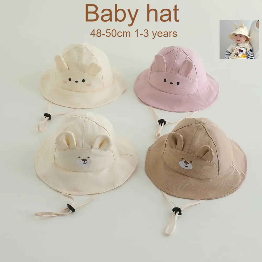 หมวกกันแดดเด็กผู้หญิง 48-50 ซม - Bucket Hat Cotton บทวิจารณ์และราคา