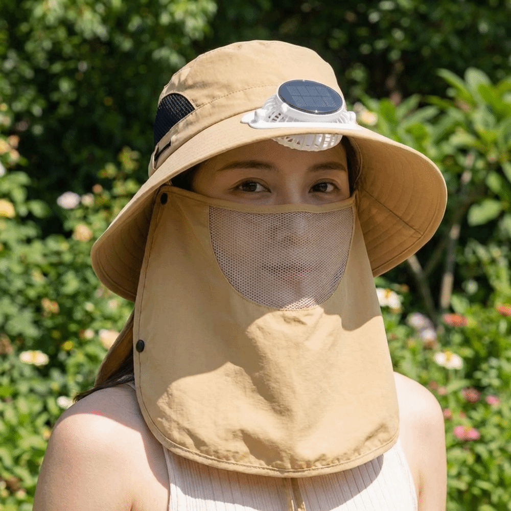หมวกพัดลมพลังงานแสงอาทิตย์แบบพ - Sun Hat Wide Brim บทวิจารณ์และราคา