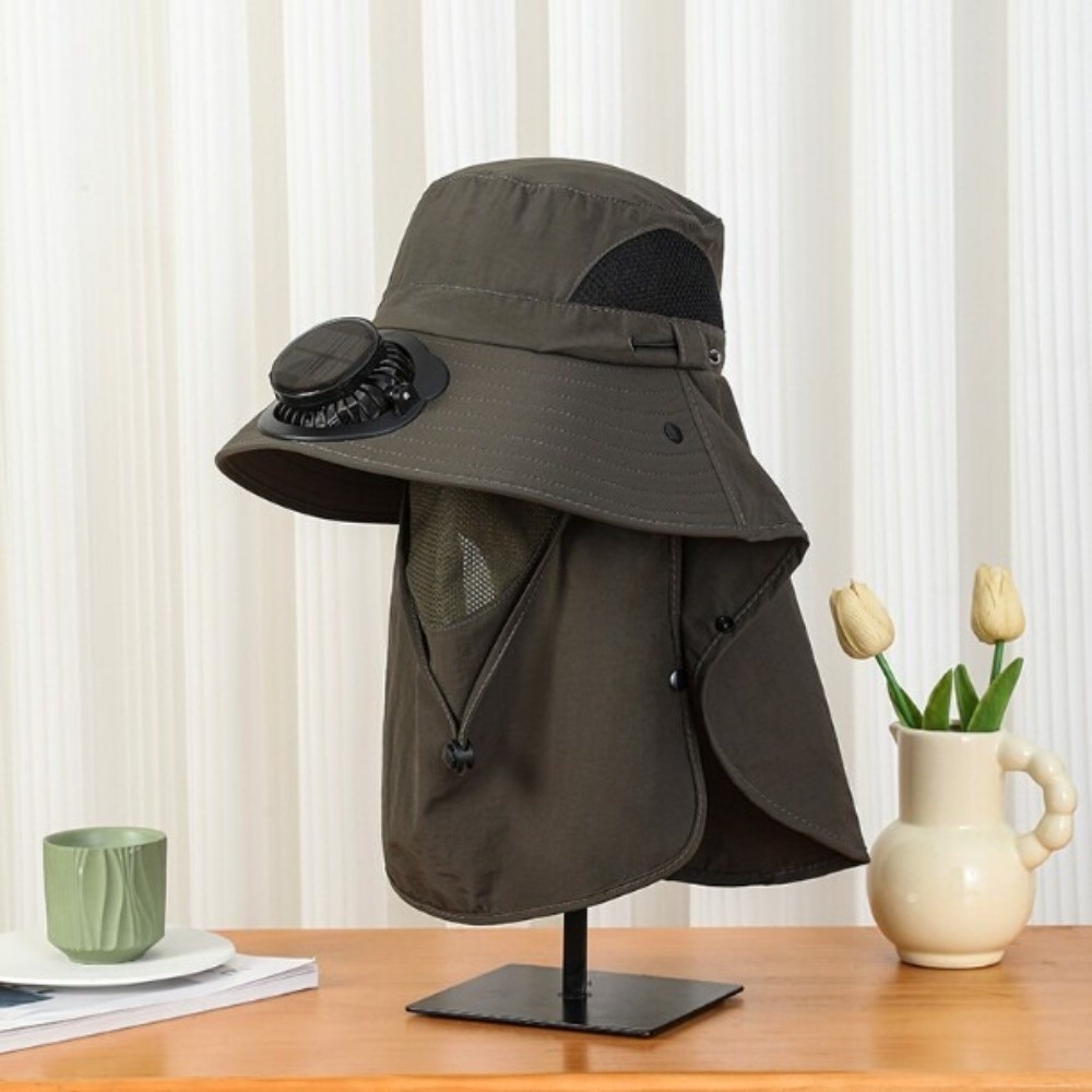 หมวกพัดลมพลังงานแสงอาทิตย์แบบพ - Sun Hat Wide Brim บทวิจารณ์และราคา