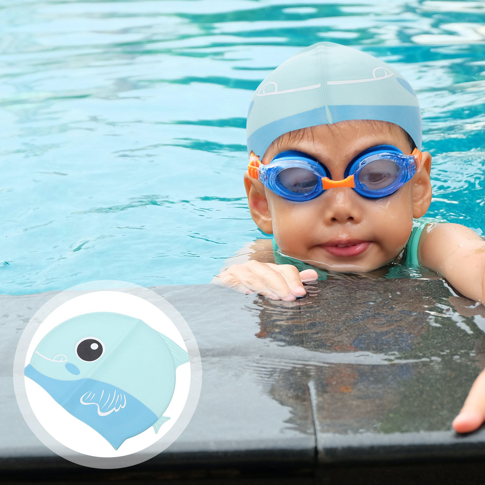 หมวกว่ายน้ำซิลิโคน หมวกเด็ก ลา - Swim Hat Silicone บทวิจารณ์และราคา