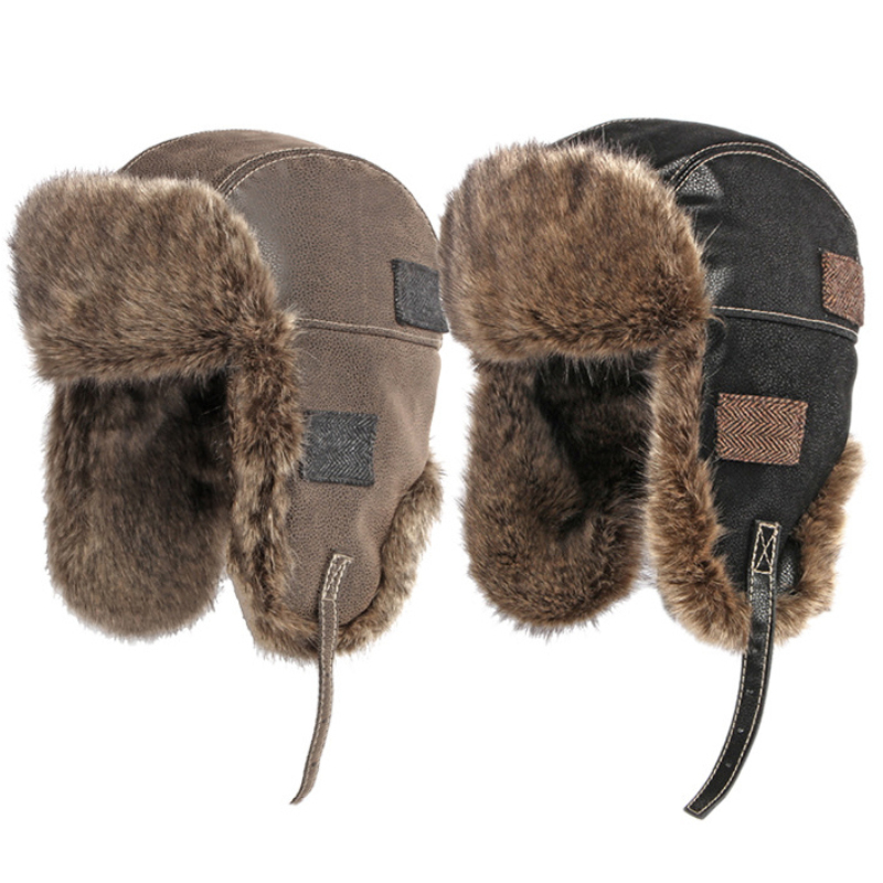 HT4098 รัสเซียหมวกหนาหนังฤดูหน - Winter Trapper Hat บทวิจารณ์และราคา