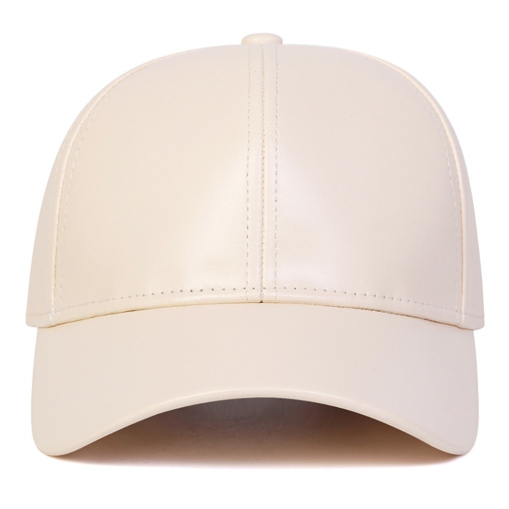 หมวกเบสบอลแฟชั่น PU แบบเรียบ ห - Baseball Cap Structured บทวิจารณ์และราคา