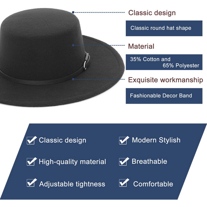 หมวกเฟโดร่าปีกกว้างทรงหรูหราสำ - Fedora Hat Wool บทวิจารณ์และราคา