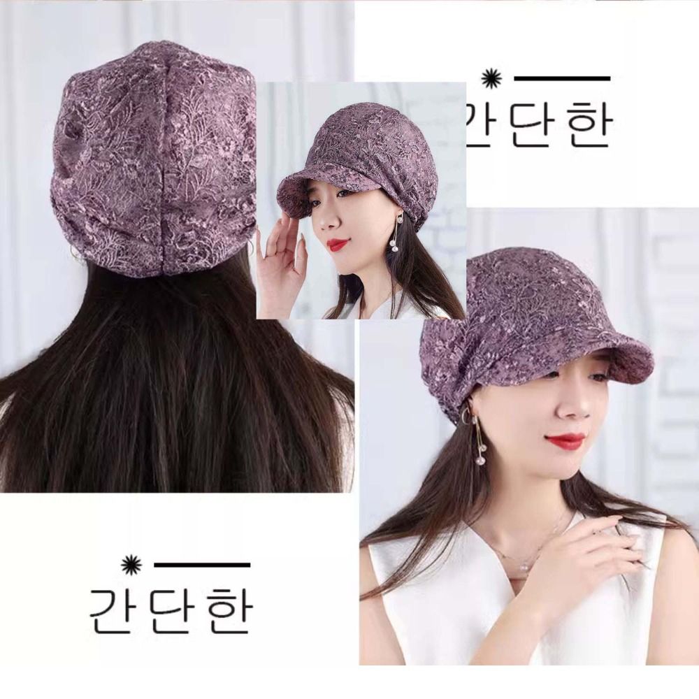 หมวกบีนนี่ปักลายดอกไม้แบบโปร่ง - Baseball Cap Structured บทวิจารณ์และราคา