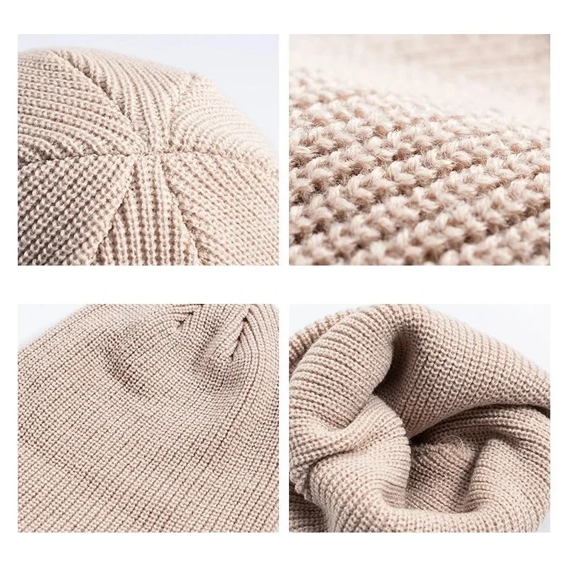 ฤดูหนาวถักหมวกกีฬากลางแจ้งเย็น - Beanie Cuffed Knit บทวิจารณ์และราคา